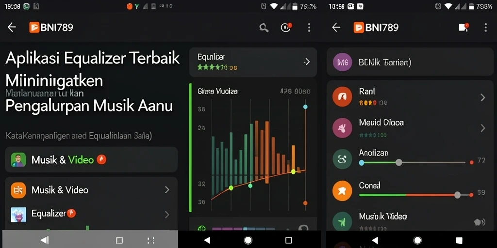 Antarmuka pengguna BNI789 yang menarik dan fungsional.