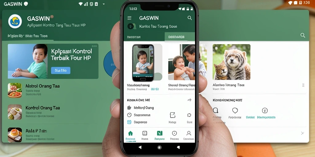 Tampilan antarmuka GASWIN yang intuitif untuk kontrol orang tua.