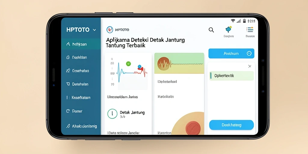 Antarmuka HPTOTO menampilkan pemantauan detak jantung dengan jelas dan informatif.