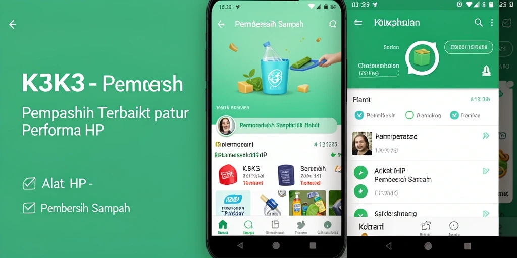 Antarmuka pembersih sampah K3K3 yang sederhana dan efektif.