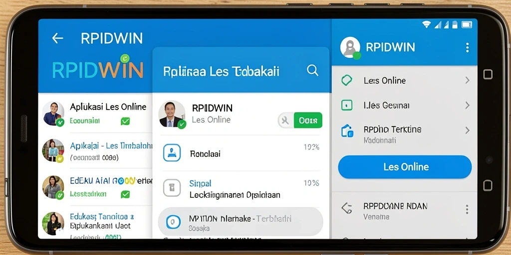 Antarmuka RPIDWIN yang intuitif dan menarik untuk Les Online.