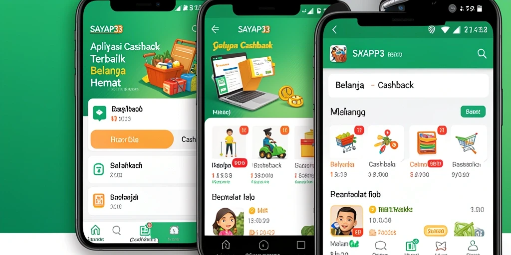 Antarmuka utama SAYAP33 menampilkan penawaran Cashback yang menarik.