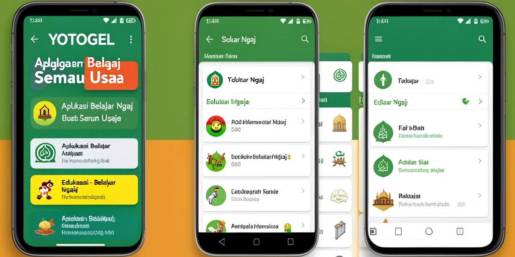 Tampilan antarmuka pengguna YOTOGEL yang memudahkan belajar ngaji.