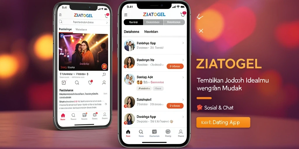 Tampilan antarmuka ZIATOGEL yang menarik dan interaktif.