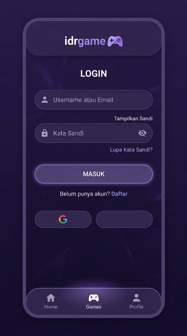 Masuk Akun idrgame untuk Pengguna Android Indonesia