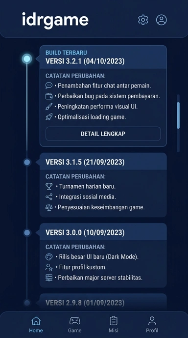 Riwayat Versi Terbaru idrgame untuk Android